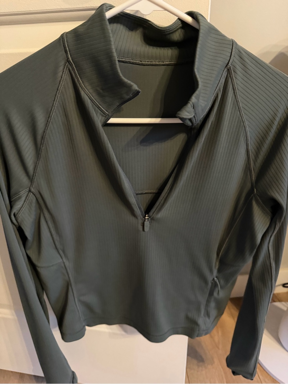 Lululemon rulu cropped Quarter-Zip Ribbed